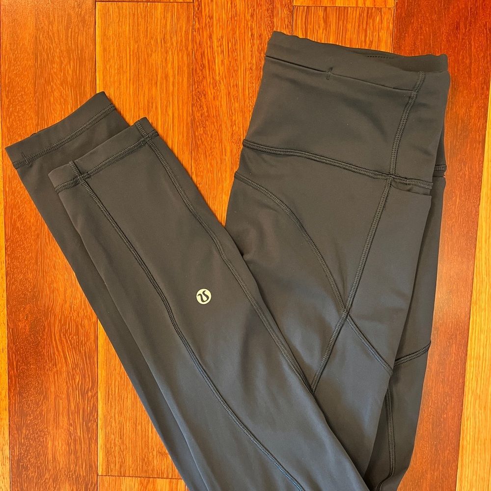 Lululemon Iron Blue Invigorate High-Rise Tight 25"